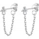 Bar Drop Chain Stud Earrings Butterfly Heart Moon Flower CZ Lightning Chain Earring Threader Dangle Earrings For Women Bar Drop Chain Stud Earrings Butterfly Heart Moon Flower CZ Lightning Chain Earring Threader Dangle Earrings For Women